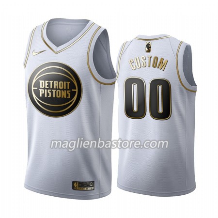 Maglia NBA Detroit Pistons Personalizzate Nike 2019-20 Bianco Golden Edition Swingman - Uomo